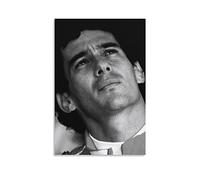 BBSYDH Pittura di opere d'arte su tela 30 * 50cm Senza Cornice The Racing Driver Ayrton Senna Look Up Scroll Picture Print Living Room Walls Decor Home Posters