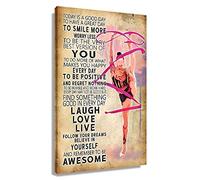 BBSYDH Poster da parete su tela 30 * 50cm Senza Cornice Ginnastica ritmica Sport Ispirazione, poster di arte moderna e stampa fotografica di arte murale Arredamento moderno della camera familiare