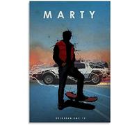 BBSYDH Poster da parete su tela 30 * 50cm Senza Cornice Soggiorno decorativo per auto DeLorean DMC-2 Time Mach Car Legends