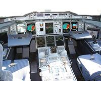 BBSYDH Stampa su tela 60 * 90cm Senza Cornice Cockpit aereo avion Airbus A380 aeromobile poster decorazione soggiorno camera da letto pittura