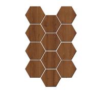 BBTISG 12 pannelli autoadesivi di assorbimento acustico, pannelli acustici esagonali, pannelli in schiuma ad alta densità, pannelli isolanti insonorizzanti per podcast, salotti, uffici (A)