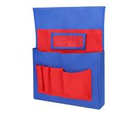 BBTISG Tasca per sedia da aula, tasca portaoggetti sopra la sedia con targhetta per il nome, organizer per scuola, scuola, scuola, asilo nido (rosso)