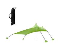 BBTISG Tenda da spiaggia con riparo dal sole verde, ancore per sacco di sabbia in lycra per escursionismo e campeggio