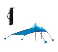 BBTISG Tenda da Spiaggia Riparo Dal Sole, Blu Tenda da Spiaggia con Ancoraggi per Sacco di Sabbia Tenda da Spiaggia in Lycra per Spiaggia, Escursionismo, Campeggio, Cortile, Prato