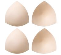 BBTO 2 Paia Inserti per Reggiseno Rimovibili Coppette per Bra Triangolare Traspirante da Donna (Beige, 15 x 14,5 cm)