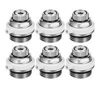 BBTO Valvole di Sfiato Automatiche del Radiatore Valvola di Sfogo del Termosifone 1/2 Pollice (15mm) Valvola di Scarico dell'Aria Valvola Automatica del Riscaldamento in Ottone per Gas (6 Pezzi)