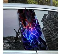 BBTUA 2 Pezzi Adesivi Montante Auto per Mercedes-Benz Maybach G-Class 2017-, Pellicola Tuning Protettiva per Pilastro Centrale Impermeabile e Anti-Graffio,Geometric