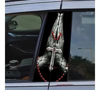 BBTUA 2 Pezzi Adesivi Montante Auto per MG Pilot 2020-2023, Pellicola Tuning Protettiva per Pilastro Centrale Impermeabile e Anti-Graffio,Praying Hands