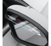 BBTUA 2 Pezzi Deflettore Anti Pioggia per Specchietto Retrovisore per Peugeot 208 2019-2024, Parapioggia Specchietti Paraspruzzi Accessorio Auto,C