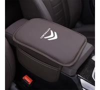 BBTUA Cuscino Bracciolo Auto per Citroen Berlingo III M 2018-2025, Memory Foam Copribracciolo Ecopelle con Tasche Laterali e Fondo Antiscivolo,Brown