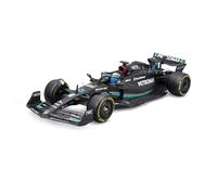 Bburago - 1/24 Racing - 2023 Mercedes-AMG F1 W14 E-Performance - con Casco #Russell - Novità 2024: Una replica precisa per I fan di gara, catturando lo spirito della competizione