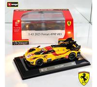 Bburago 1:43 WEC 24h Le Mans Hypercar 2025 Ferrari 499P N.83 Modellino Auto da Corsa in Lega Pressofusa 296 GT3
