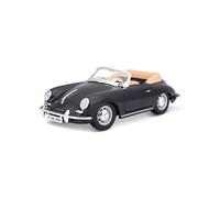 Bburago Porsche 356B Cabrio 1961 (Nero, Scala 1:24 ) Modellino Auto