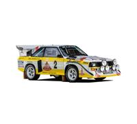 Bburago Audi Sport Quattro S1 E2 Gruppo B Rally 1985 - HB #2 | Modello ufficiale Audi Die-Cast | Replica leggendaria auto da rally WRC | Modello da collezione Motorsport in scala 1:24