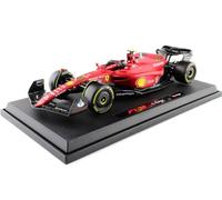 Bburago - Bburago, 1/18 Ferrari-2022 Formula 1, con casco n. Leclerc, FA 2022, auto in miniatura per bambino, riproduzione in scala, 16811L