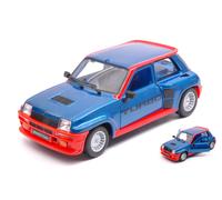 BBURAGO BU21088A RENAULT 5 RURBO 1982 BLUE/RED 1:24 Modellino