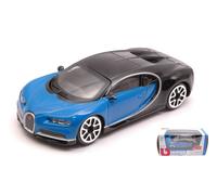BBURAGO BU30348 BUGATTI CHIRON 2016 BLUE/BLACK 1:43 Modellino