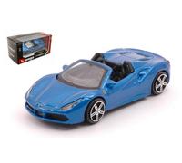 BBURAGO BU36026B FERRARI 488 SPIDER 2016 METALLIC BLUE 1:43 Modellino