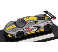 BBURAGO BU38312 CHEVROLET CORVETTE C8R N.4 2020 GREY 1:43 Modellino