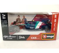 BBurago Burago Alfa Romeo C43 #24 Guanyu Zhou Monza GP 2023 1/43 18-38085#24-MB