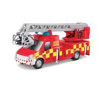 Bburago Camion dei pompieri con scala in miniatura che si muove, replica realistica, veicoli di emergenza con tutti i tipi di dettagli, a partire da 3 anni