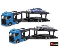 Scania S730 Highline Cab Car Carrier + Lamborghini Urus 1:43 Model BBURAGO
