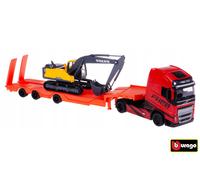 bburago camion volvo fh16 globetrotter con escavatore volvo ec220e 1:43