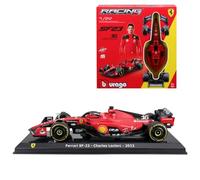 Bburago F1 Kit Ferrari SF23 ´23, mit Helm, WB Casco, Nero/Rosso, 27 cm