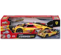 Bburago - Ferrari 499P LMH #83 Le Mans 2024-1/16 - Veicolo radiocomandato 2,4 GHz - Auto RC ricaricabile - Velocità 13,7 km/h - Modello ridotto realistico di Corsa - Giocattolo per bambini e