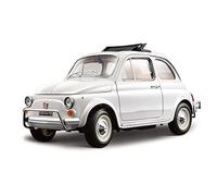 MODELLINO AUTO STATICO DIECAST FIAT 500L TETTO APERTO 1968 BIANCO SCALA 1/16