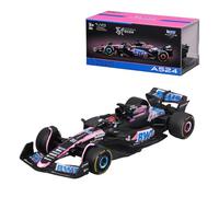 MODELLINO AUTO STATICO BURAGO ALPINE F1 A524 2024 ESTEBAN OCON CON VETRINA 1:43
