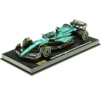 MODELLINO AUTO STATICO BURAGO ASTON MARTIN F1 AMR23 2023 STROLL VETRINA 1/43