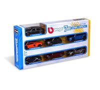 BBURAGO Gift Pack Street Fire 7 Pack Edition - 7 Modellini Realistici di Auto Iconiche in Scala 1:43, Licenza Ufficiale, Età consigliata 3+ Anni