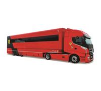 BBURAGO Iveco S-Way 570 Racing con Ferrari SF-24#16 Leclerc, Set Diecast in Scala 1:43, Bisarca Dettagliata con Auto F1, Licenze Ufficiali Ferrari e Iveco, Età Consigliata 3+ Anni