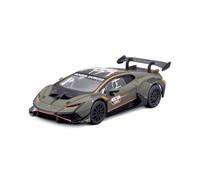 Bburago - Lamborghini Huracán Super Trofeo EV02 con Teca Espositiva in Scala 1:43, Auto Diecast Verde, Replica Dettagliata Supercar, Licenza Ufficiale, Età Consigliata 14+ Anni