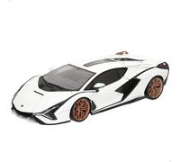 Bburago - Lamborghini Sian FKP 37, Auto Diecast in Scala 1:18, Bianco, 3+ | Modellino Supercar Ibrida da Collezione con Porte e Bagagliaio Apribili, Licenza Ufficiale