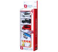 Bburago MAISTO France 59058 - Auto in Miniatura - Confezione da 4 Veicoli di Emergenza 1/64 + Accessori