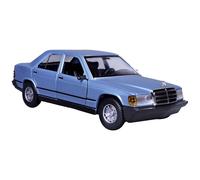 MODELLINO AUTO STATICO DIECAST MERCEDES 190E 1984 BLU MODELLISMO SCALA 1/24