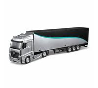 BBURAGO Mercedes-AMG Semi Truck con W15 (2024) #63 Russell, Set Diecast in Scala 1:43, Bisarca Dettagliata con Auto F1, Licenza Ufficiale, Età Consigliata 3+ Anni