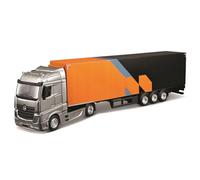BBURAGO Mercedes Semi Truck con McLaren MCL38 (2024) #4 Norris, Set Diecast in Scala 1:43, Bisarca Dettagliata con Auto F1, Licenze Ufficiali McLaren e Mercedes, Età Consigliata 3+ Anni