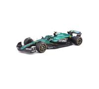 Bburago - Model Kit Aston Martin AMR25 #14 Alonso 1:24 con Casco, 14+ | Replica F1 da Montare con Basetta Espositiva, Licenza Ufficiale Aston Martin, Modellino Diecast 41 Pezzi Alonso #14