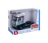 Bburago B18-32202 Street Fire HAULERS Custom CABS Die-Cast Truck-MB ACTROS GIGASPACE-1:43 - Modello giocattolo Colelctible in scala 1:43, disegni e colori assortiti