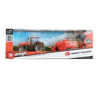 Trattore Agricolo Massey Ferguson 8740S con Sollevatore Baler Scala 1:50