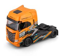 Bburago - Motrice IVECO S-Way 1:43, Camion Diecast con Livrea Arancione e Nera, Modello Statico Dettagliato per Collezionisti e Appassionati, Licenza Ufficiale IVECO, Età Consigliata 3+ Anni