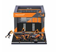 BBURAGO PIT STOP McLaren MCL38 (2024) #4 Norris, Playset con Diorama, Veicolo in