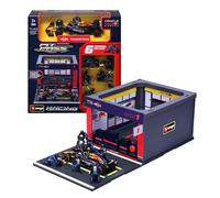 PIT STOP F1 Diorama VERSTAPPEN Auto Red Bull RB20 Cambio Gomme 1/43 Bburago