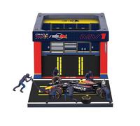 PIT STOP F1 Diorama VERSTAPPEN Auto Red Bull RB20 Cambio Gomme 1/43 Bburago