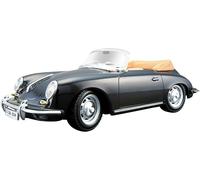 Bburago Porsche 356B Cabrio 1961 (Nero, Scala 1:24 ) Modellino Auto