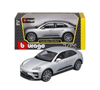 BBURAGO Porsche Macan 4 Electric, Auto Diecast in Scala 1:24, Replica Dettagliata con Cofano e Porte Apribili, Licenza Ufficiale Porsche, Assortimento Casuale, Età Consigliata 3+ Anni