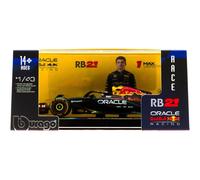 MODELLINO AUTO STATICO BURAGO ROSSO BULL F1 RB21 2025 VERSTAPPEN VETRINA 1/43